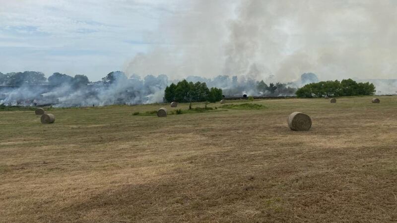 Incendio en el área de Cross Roads