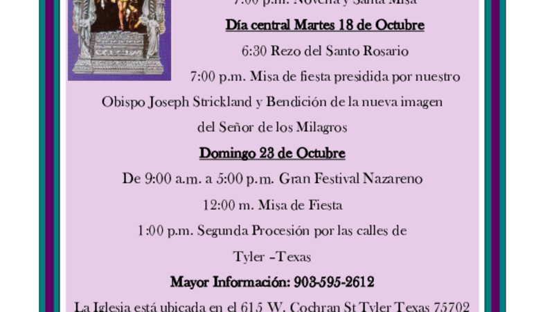 Fiesta Señor de los Milagros