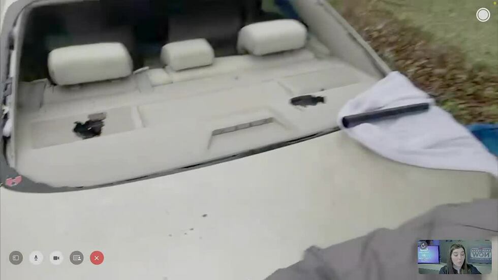 Overnight storms brought hail as large as baseballs to Rusk County, damaging homes and vehicles.